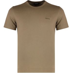 Zegna, Heren, Tops, Bruin, Maat: S Katoen,