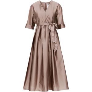 Max Mara, Dames, Jurken, Grijs, Maat: M Zijde,