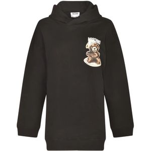 Moschino, Dames, Sweatshirts & Hoodies, Zwart, Maat: S