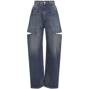 Maison Margiela, Dames, Jeans, Blauw, Maat: XS Katoen,