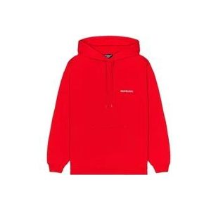 Balenciaga Geborduurde logo hoodie - Rood , Red , Heren , Maat: XS