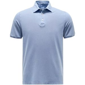 Fedeli, Heren, Tops, Blauw, Maat: M Piqué,