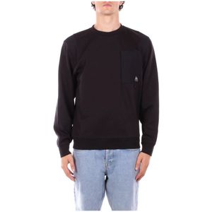 Moose Knuckles, Heren, Sweatshirts & Hoodies, Zwart, Maat: S Katoen,