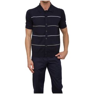 Peserico, Heren, Truien, Blauw, Maat: M Katoen,