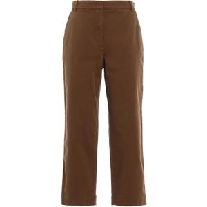 Max Mara, Dames, Broeken, Bruin, Maat: L Wol,