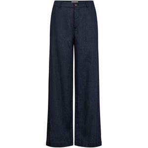 Part Two - Wide Leg Linnen Broek - Blauw - 100% Linnen