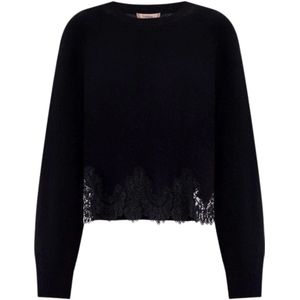 Twinset, Dames, Truien, Zwart, Maat: L
