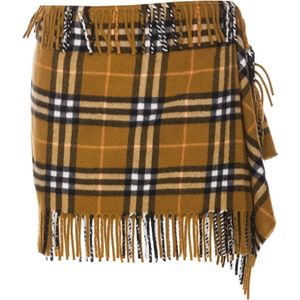 Burberry, Dames, Rokken, Veelkleurig, Maat: S Wol,
