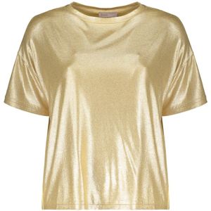 Herno, Dames, Tops, Geel, Maat: M Katoen,