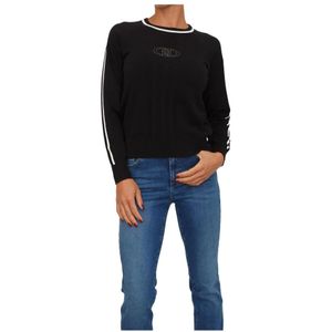 Liu Jo, Dames, Sweatshirts & Hoodies, Zwart, Maat: XS Viscose,