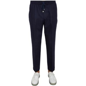 Jacob Cohën, Heren, Broeken, Blauw, Maat: L Wol,