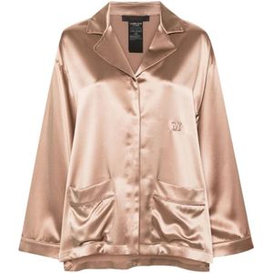 Max Mara, Dames, Blouses & Shirts, Bruin, Maat: S Zijde,