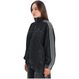 Adidas Originals - Zwart - Denim Jack - Dames - Klassieke Stijl
