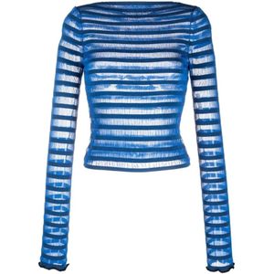 Proenza Schouler, Dames, Truien, Blauw, Maat: XS