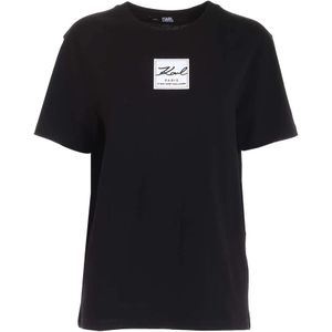 Karl Lagerfeld, Heren, Tops, Zwart, Maat: XL Katoen,