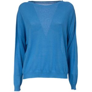 Le Tricot Perugia, Dames, Truien, Blauw, Maat: S Katoen,