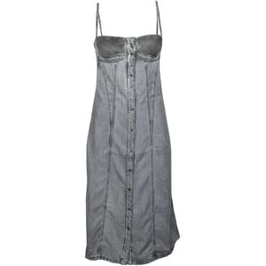 Diesel, Dames, Jurken, Grijs, Maat: S