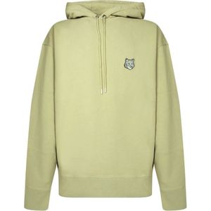 Maison Kitsuné, Heren, Sweatshirts & Hoodies, Groen, Maat: M Katoen,