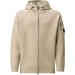 C.p. Company, Heren, Sweatshirts & Hoodies, Beige, Maat: L Wol,
