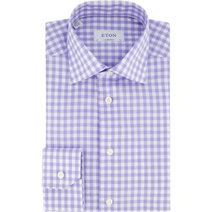 Eton - Contemporary Overhemd - Blauw - Katoen - Normale Fit