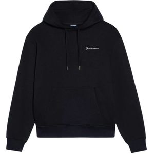 Jacquemus, Dames, Sweatshirts & Hoodies, Zwart, Maat: M Katoen,