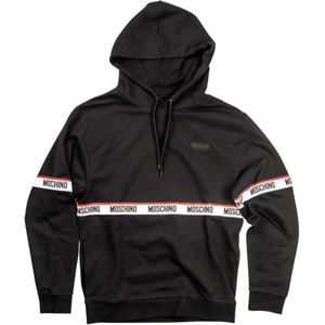Moschino, Heren, Sweatshirts & Hoodies, Zwart, Maat: M Katoen,