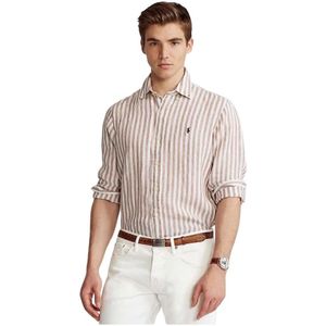 Polo Ralph Lauren, Heren, Overhemden, Beige, Maat: XL