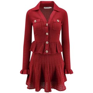 Self Portrait, Dames, Jurken, Rood, Maat: L Viscose,