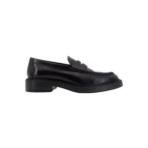 Tod's Leren Loafer met Gegraveerd Logo , Black , Heren , Maat: 41 1/2 EU