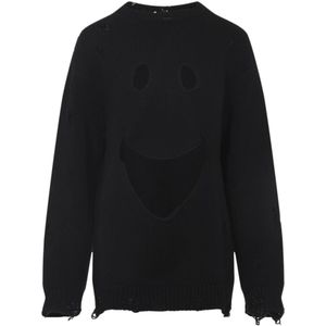 Moschino, Dames, Truien, Zwart, Maat: XS Wol,