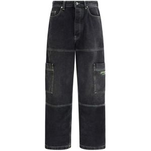 Off White, Heren, Jeans, Zwart, Maat: W30 Katoen,