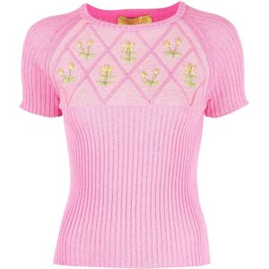 Cormio, Dames, Tops, Roze, Maat: 2XS Katoen,