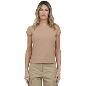 Alpha Studio, Dames, Tops, Bruin, Maat: S Jersey,