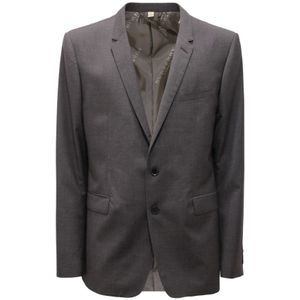 Burberry, Heren, Jassen, Grijs, Maat: 3XL Wol,