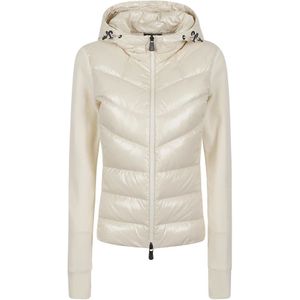 Moncler, Dames, Jassen, Wit, Maat: L Nylon,