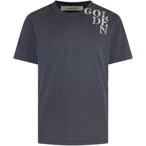 Golden Goose - T-shirt - Blauw - Grafisch Detail - Heren - 100% Katoen