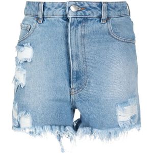 Gcds, Dames, Korte broeken, Blauw, Maat: W27 Denim,