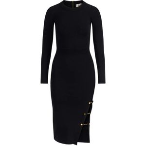 Elisabetta Franchi, Dames, Jurken, Zwart, Maat: XL