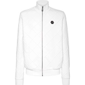 Philipp Plein, Heren, Sweatshirts & Hoodies, Wit, Maat: 4XL Katoen,