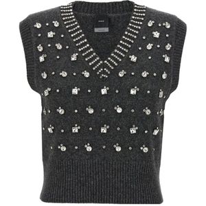 Pinko, Dames, Truien, Grijs, Maat: M Wol,