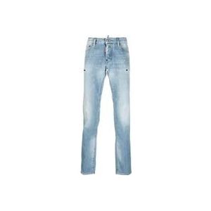 Dsquared2 Italiaanse Slim-Fit Jeans , Blue , Heren , Maat: 4XL
