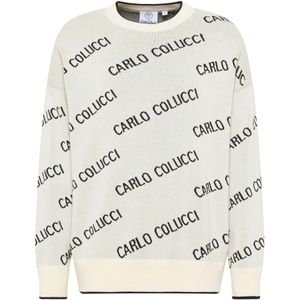 Carlo Colucci - Trui - Zwart/Wit - Knitwear - Losse Pasvorm