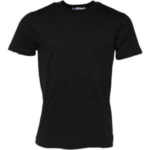 Dolce & Gabbana - Crew Neck T-shirt - Zwart - Katoen - Regular Fit