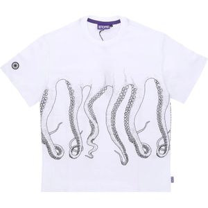 Octopus, Heren, Tops, Wit, Maat: XL Katoen,