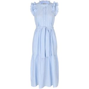 Lollys Laundry Blousejurk 'Harriet'  lichtblauw / wit