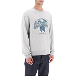 Maison Kitsuné, Heren, Sweatshirts & Hoodies, Grijs, Maat: XS Katoen,