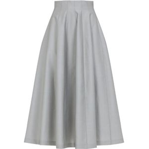 Alberta Ferretti, Dames, Rokken, Grijs, Maat: XS Zijde,