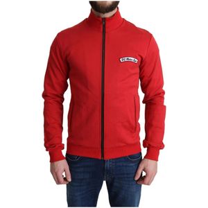 Dolce & Gabbana, Heren, Sweatshirts & Hoodies, Rood, Maat: XS Katoen,
