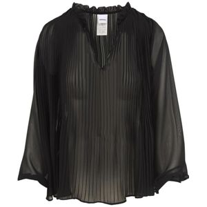 Aspesi, Dames, Blouses & Shirts, Zwart, Maat: XS Poliester,