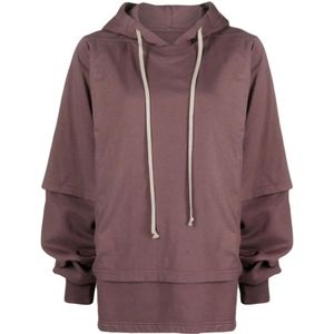 Rick Owens, Dames, Sweatshirts & Hoodies, Paars, Maat: XL Katoen,